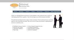 Desktop Screenshot of professionalrecoveryinc.com